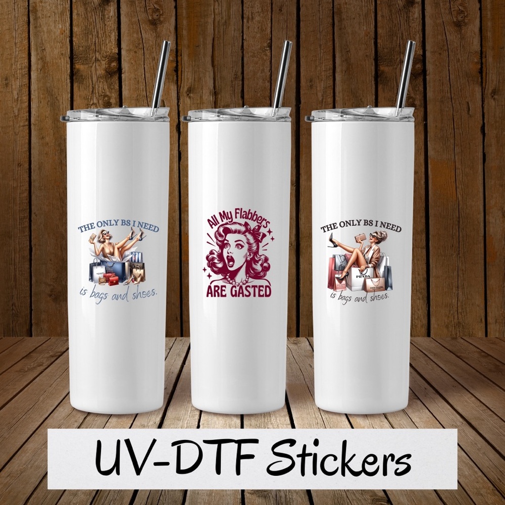 Retro Style Sticker with Text - Picture 2 of 2